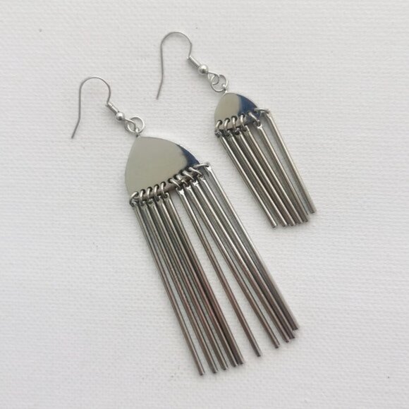 4/$25 Metal Fringe Drop Earrings - Picture 2 of 3